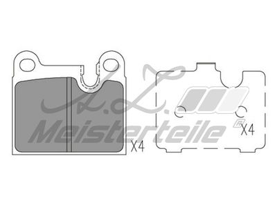 комплект спирачно феродо, дискови спирачки A.Z. Meisterteile AZMT-44-022-2415