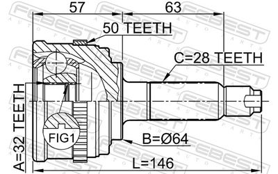 Joint Kit, drive shaft 0310-033A50