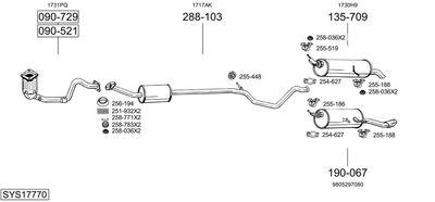 SISTEM DE ESAPAMENT BOSAL SYS17770