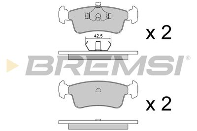Комплект тормозных колодок, дисковый тормоз BREMSI BP2398 для SUZUKI SAMURAI