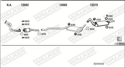 Изпускателна система WALKER AD40429