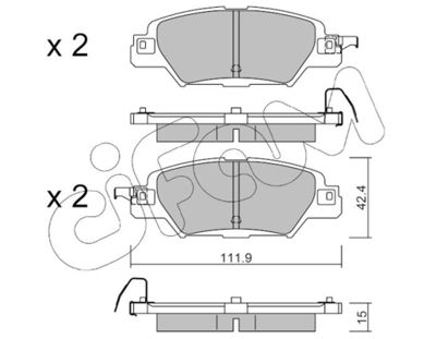 Комплект тормозных колодок, дисковый тормоз CIFAM 822-1158-0 для MAZDA CX-5