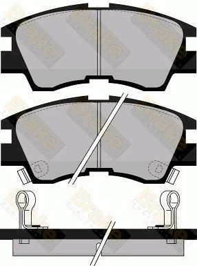 Комплект тормозных колодок, дисковый тормоз Brake ENGINEERING PA552 для MITSUBISHI L300