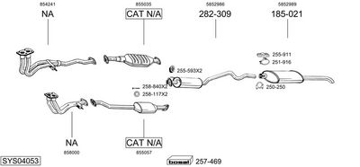 SISTEM DE ESAPAMENT BOSAL SYS04053