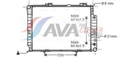 радиатор, охлаждане на двигателя AVA Clever Choice MSA2189