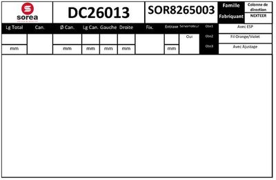 Sloupek řízení EAI DC26013