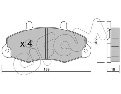 Brake Pad Set, disc brake 822-194-0