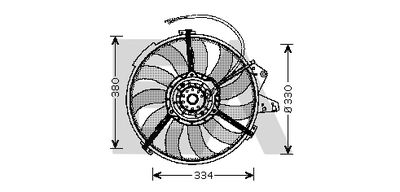 EACLIMA 33V02006 Вентилятор системы охлаждения двигателя  для AUDI A2 (Ауди А2)