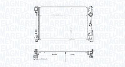 Chłodnica, układ chłodzenia silnika MAGNETI MARELLI 350213220400