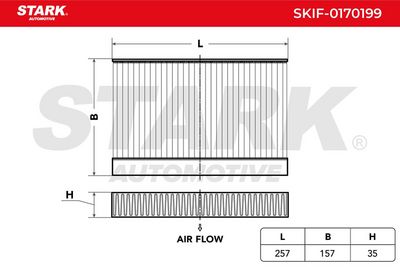 Филтър купе (поленов филтър) STARK SKIF-0170199