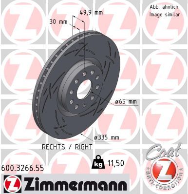 спирачен диск ZIMMERMANN 600.3266.55