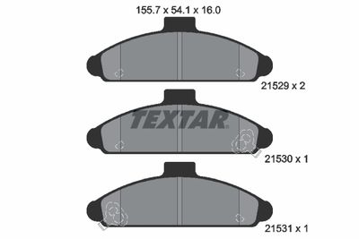 Комплект тормозных колодок, дисковый тормоз TEXTAR 2152901 для HYUNDAI S COUPE