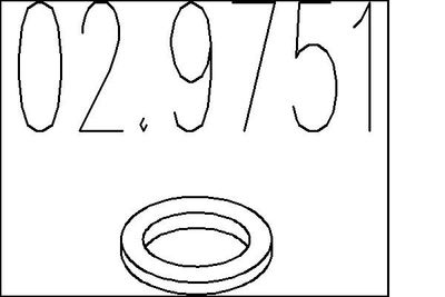 Уплотнительное кольцо, труба выхлопного газа MTS 02.9751 для DAIHATSU CUORE