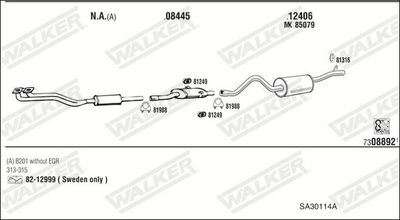 Изпускателна система WALKER SA30114A