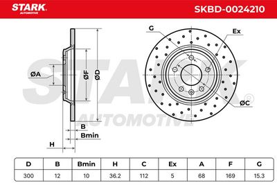 спирачен диск STARK SKBD-0024210