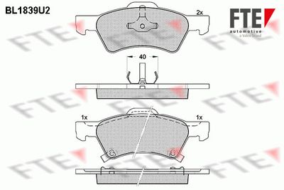 Комплект тормозных колодок, дисковый тормоз FTE 9010415 для DODGE CARAVAN