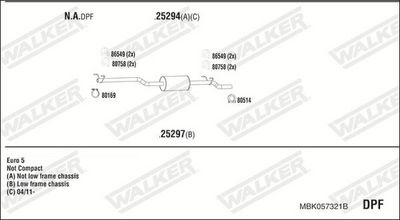 ABGASANLAGE WALKER MBK057321B