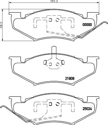 Комплект тормозных колодок, дисковый тормоз MINTEX MDB2101 для CHRYSLER SARATOGA