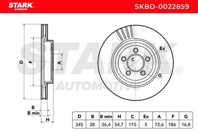 спирачен диск STARK SKBD-0022859
