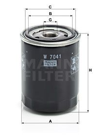 Масляный фильтр MANN-FILTER W 7041 для NISSAN 100NX