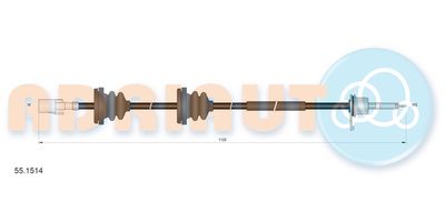 Hastighetsmätaraxel ADRIAUTO 55.1514
