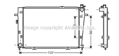 Радиатор, охлаждение двигателя AVA QUALITY COOLING HY2126 для HYUNDAI TUCSON