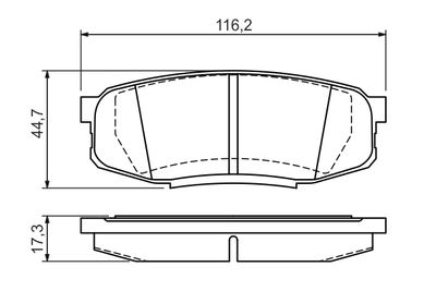 Brake Pad Set, disc brake 0 986 494 380