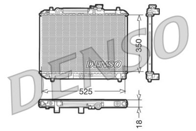 Радиатор, охлаждение двигателя DENSO DRM47001 для SUZUKI BALENO