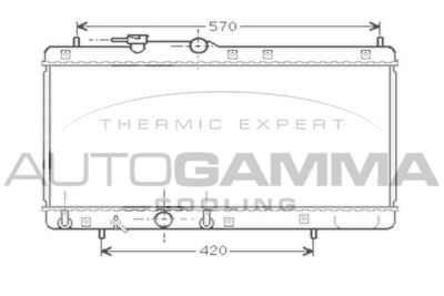 Радиатор, охлаждение двигателя AUTOGAMMA 104258 для DAIHATSU GRAN
