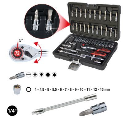 Ks Tools - Gola sada CHROMEplus 1/4", 48 ks