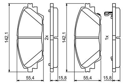 Brake Pad Set, disc brake 0 986 494 804