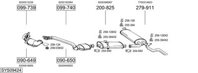 Układ wydechowy BOSAL SYS09424