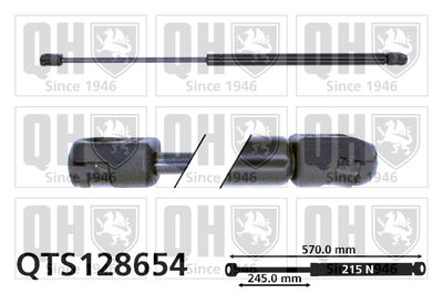 Газовая пружина, крышка багажник QUINTON HAZELL QTS128654 для FORD PUMA