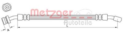 Тормозной шланг METZGER 4111029 для HYUNDAI ATOS