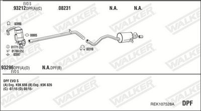 Изпускателна система WALKER REK107528A