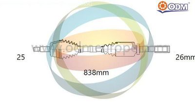 Приводной вал Multiparts 18-296050 для RENAULT DUSTER