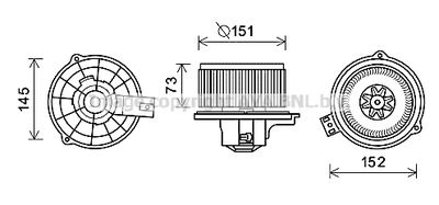 Вентилятор салона AVA QUALITY COOLING KA8266 для HYUNDAI GENESIS