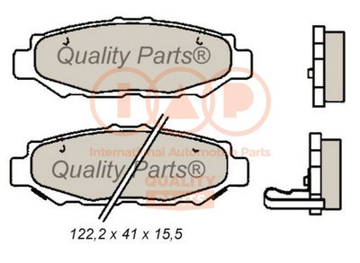 Комплект тормозных колодок, дисковый тормоз IAP QUALITY PARTS 704-17111 для LEXUS GS