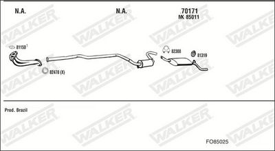Изпускателна система WALKER FO85025