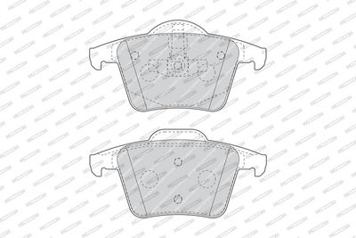 Remblokken set Achter (met slot), past: VOLVO XC90 I 2.4D-4.4 06.02-12.14