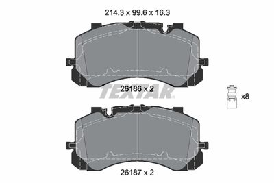 Комплект тормозных колодок, дисковый тормоз TEXTAR 2618601 для BENTLEY BENTAYGA