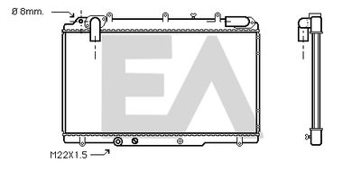 Радиатор, охлаждение двигателя EACLIMA 31R60055 для RENAULT ESPACE