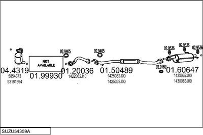 SISTEM DE ESAPAMENT MTS SUZU54359A028149