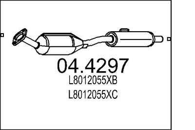 Катализатор MTS 04.4297 для MAZDA 6