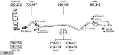 Układ wydechowy BOSAL SYS15199