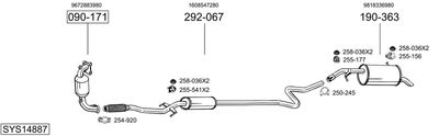 Układ wydechowy BOSAL SYS14887