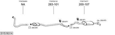 Układ wydechowy BOSAL SYS16314