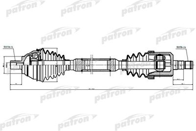 Приводной вал PATRON PDS6877 для VW PASSAT