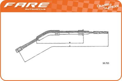 Тросик, cтояночный тормоз FARE SA 19220 для VW KAEFER