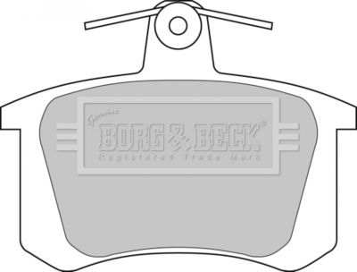 Комплект тормозных колодок, дисковый тормоз BORG & BECK BBP1628 для FIAT TIPO